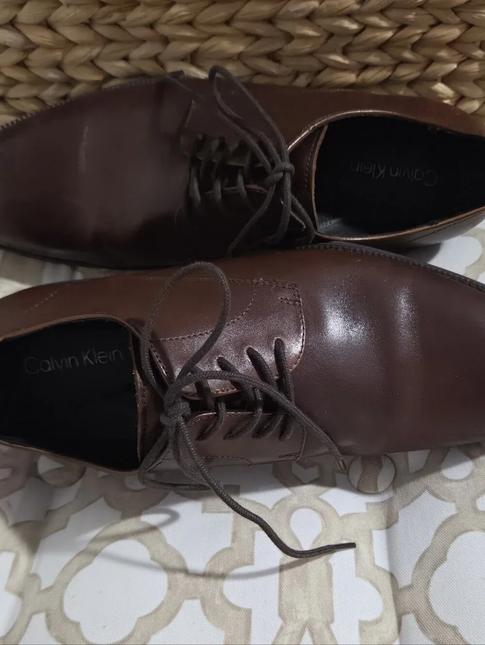 Calvin Klein 9 Brown Lace Up Oxford Dress Shoes
